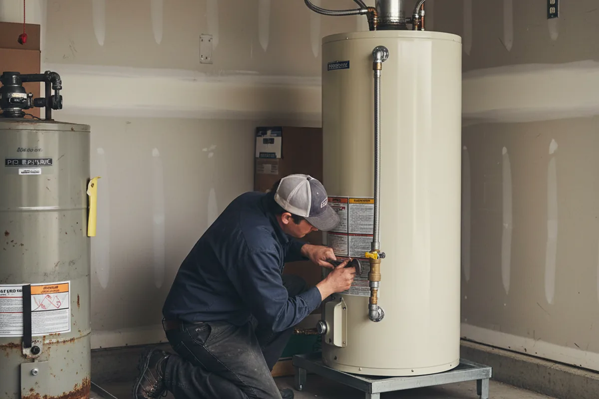 Water heater and shutoff valve replacement in Bushland