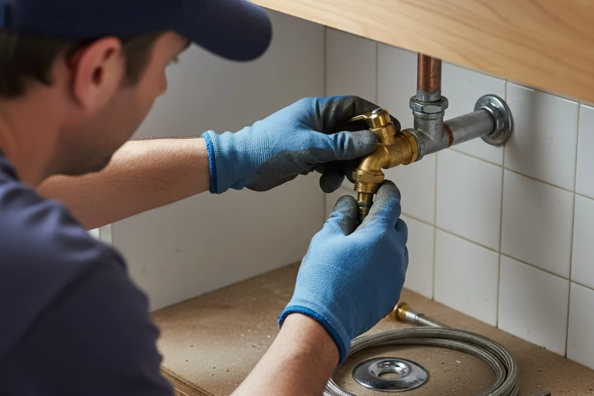 Shutoff valve and fitting work during Emergency Plumbing in Bushland